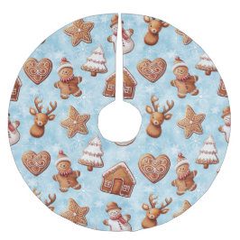 Gingerbröd Cookies jul Julgransmatta Borstad Polyester