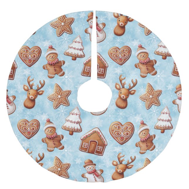 Gingerbröd Cookies jul Julgransmatta Borstad Polyester (Framsidan)