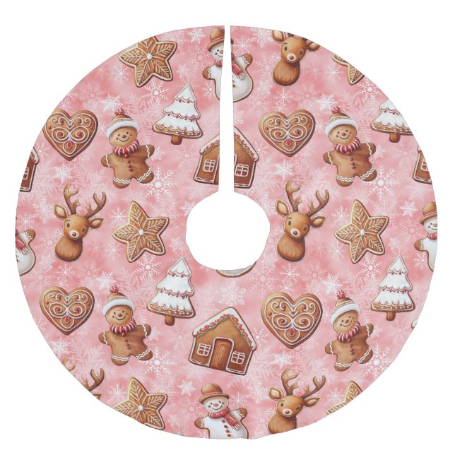 Gingerbröd Cookies jul Julgransmatta Borstad Polyester (Framsidan)