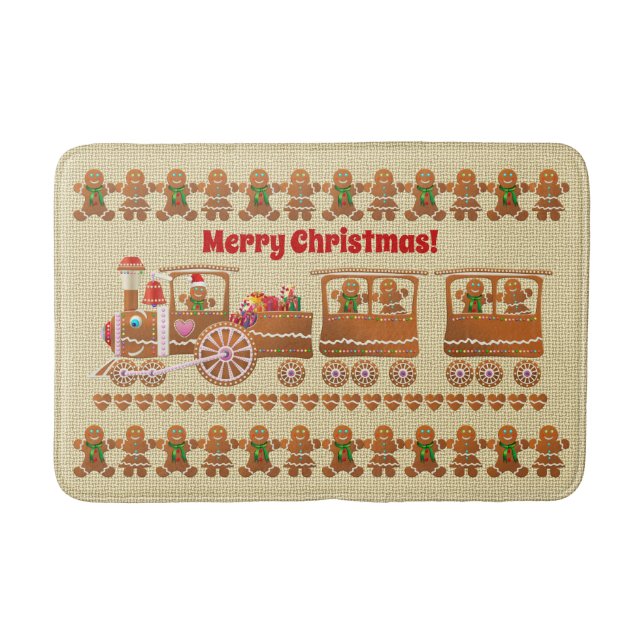 Gingerbröd Cookies jul Party Bath Mat Badrumsmatta (Framsidan)