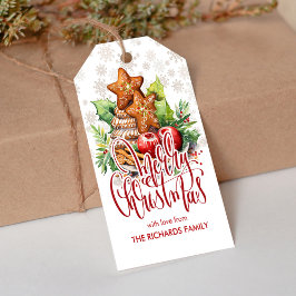 Gingerbröd Cookies jul Party Gift Märkre Presentetikett