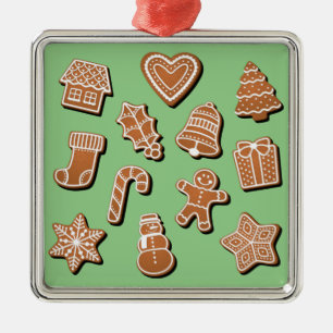 Gingerbröd Cookies Julgransprydnad Metall