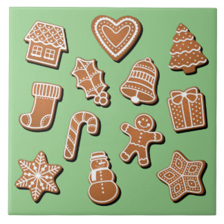 Gingerbröd Cookies Kakelplatta