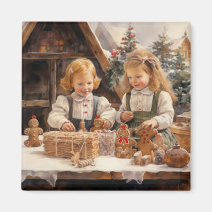 Gingerbröd Cookies Land Kitchen Girets magnet