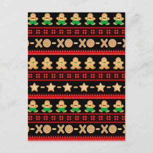 Gingerbröd Cookies Ugly jul Sweater Vykort