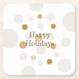 Gingerbröd Cookies Underlägg Papper Kvadrat