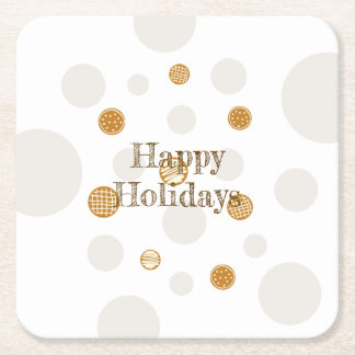 Gingerbröd Cookies Underlägg Papper Kvadrat