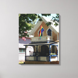 Gingerbröd Cottage and Pride - Martha's Vineyard Canvastryck