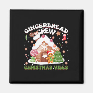 Gingerbröd Crew jul Vibes Gingerbröd Famil Magnet