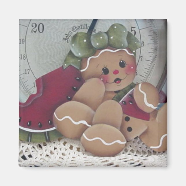 Gingerbröd Cutie Kitchen Magnet (Framsidan)