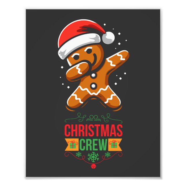 Gingerbröd Dabbing jul Fototryck (Framsidan)