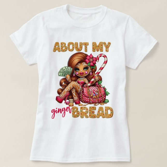 Gingerbröd Diva Funny Urban-jul T Shirt (Design framsida)