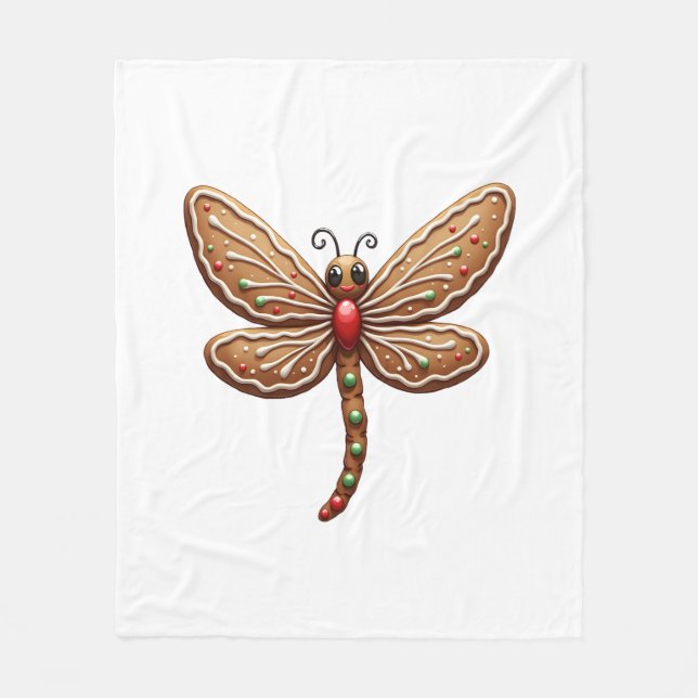 Gingerbröd Dragonfly Fleecefilt (Framsidan)