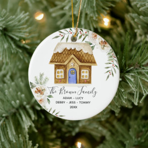 Gingerbröd Familjejulhuset Ornament Gift