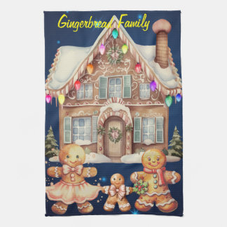 Gingerbröd-familjen Kökshandduk