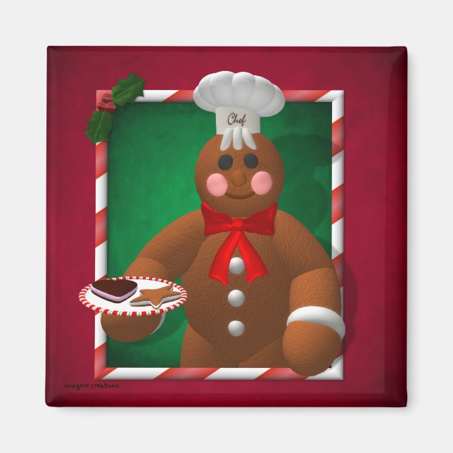 Gingerbröd-familjen: Little Baker Magnet (Framsidan)