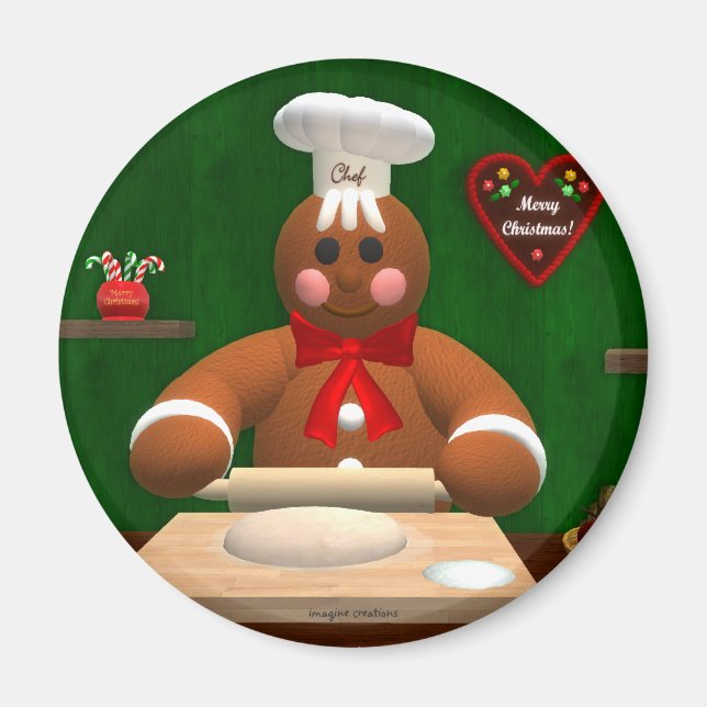 Gingerbröd-familjen: Little Baker Magnet (Framsidan)