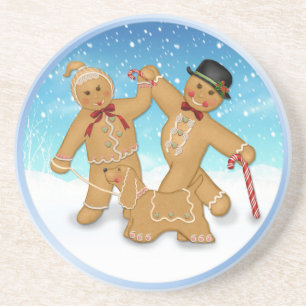 Gingerbröd-familjen Underlägg Sandsten