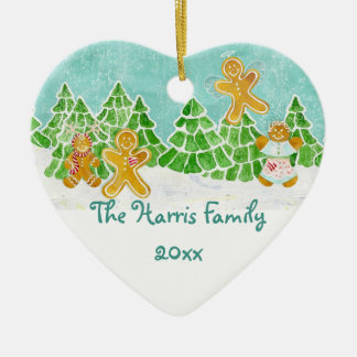 Gingerbröd Family och Angel Ornament