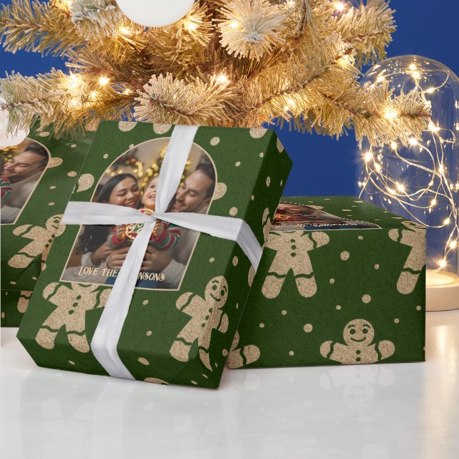 Gingerbröd Forest Personlig julfoto Presentpapper (Helgdagar)