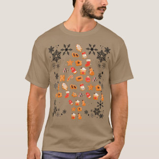 Gingerbröd Funny Julgran Ljus Julafton Match T Shirt