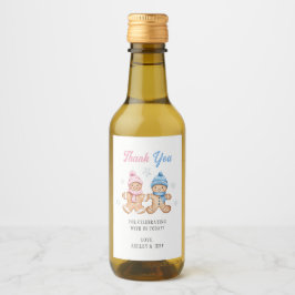 Gingerbröd Gender Reveal Party Tack Vinetikett