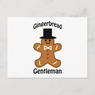 Gingerbröd gentleman vykort