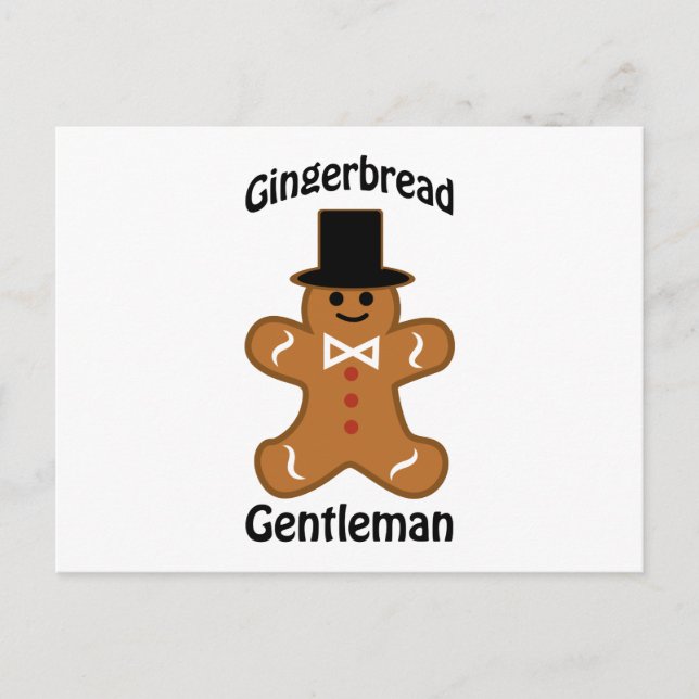Gingerbröd gentleman vykort (Framsida)
