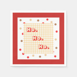 Gingerbröd Gingham och Dots Napkins Pappersservett