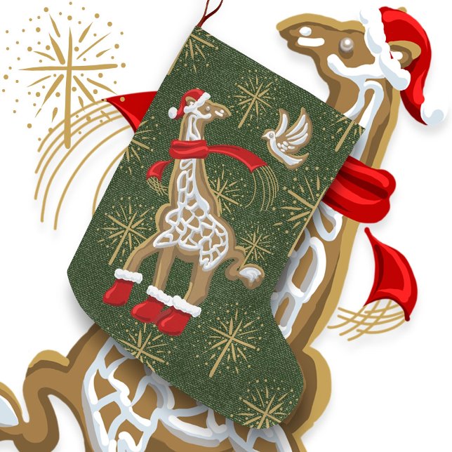 Gingerbröd Giraffe/Dove - stor julklapp Stor Julstrumpa (Skapare uppladdad)