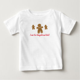 Gingerbröd Girl Personlig Namn Helgdag Festive T Shirt