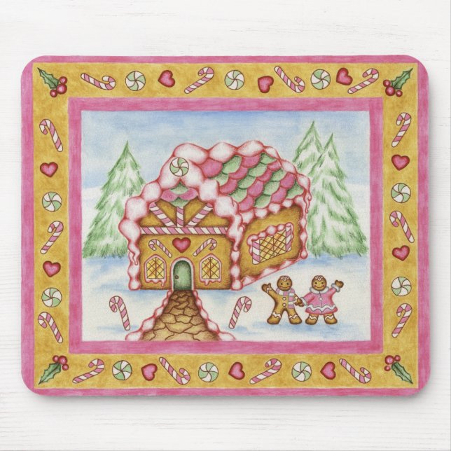 Gingerbröd Heart House Mousepad Musmatta (Framsidan)