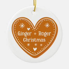 Gingerbröd Heart-julgåva Julgransprydnad Keramik