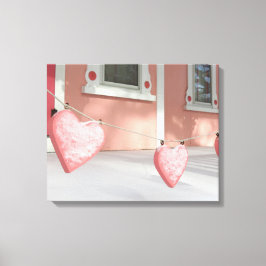 Gingerbröd Hearts in Snö - Martha's Vineyard Canvastryck