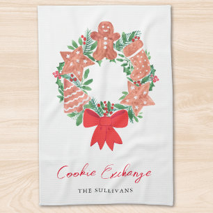 Gingerbröd - Helgdag Cookie Exchange Kökshandduk