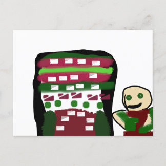 Gingerbröd, hem och glädje vykort