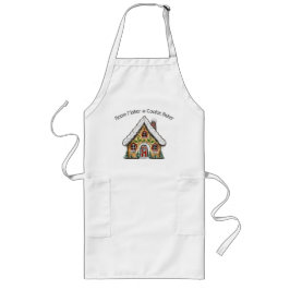 Gingerbröd House Apron for Baking Cookies Långt Förkläde