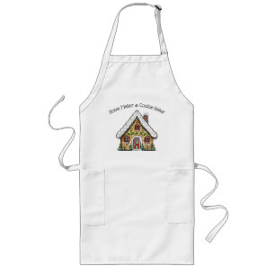 Gingerbröd House Apron for Baking Cookies Långt Förkläde