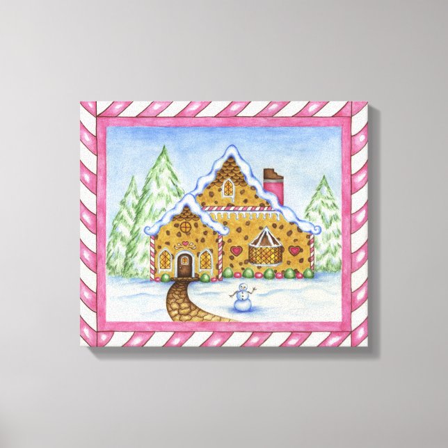 Gingerbröd House Canvas Art Skriv ut (Framsida)