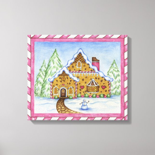 Gingerbröd House Canvas Art Skriv ut (Framsida)