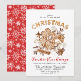 Gingerbröd House Cookie Exchange jul Party Inbjudningar