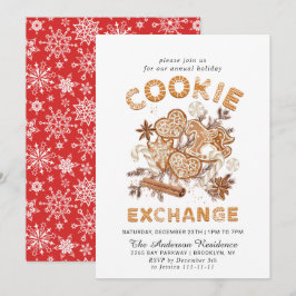 Gingerbröd House Cookie Exchange jul Party Inbjudningar