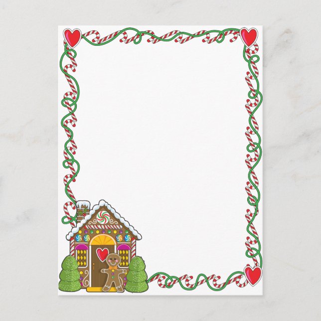 Gingerbröd House Corner Vykort (Framsida)