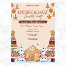 Gingerbröd House Decororating Party Brown