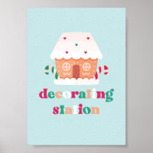 Gingerbröd House Decororation Party Sign