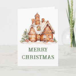 Gingerbröd House Decororto jul Party Helgkort