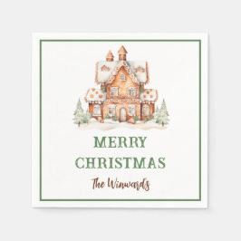 Gingerbröd House Decororto jul Party Pappersservett