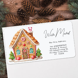 Gingerbröd House Flytta Ny adress Adressetikett