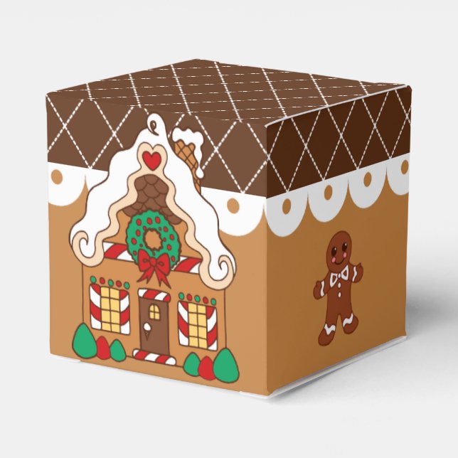 Gingerbröd House Gift Boxes Presentaskar (Baksidan Sidan)