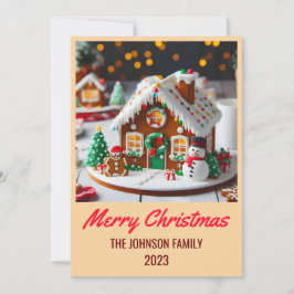 Gingerbröd House - God jul Julkort
